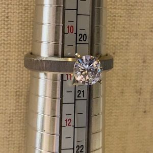 CZ solitaire ring